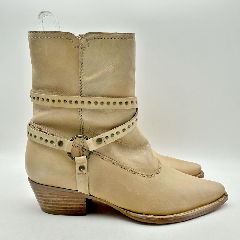 Vintage Foundry Womens Sophia Western Bootie Size 8.5 EU 39 Tan Leather NIB - Picture 3 of 12